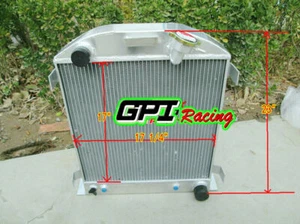 3 ROW fit 1932 FORD CHOPPED CHEVY ENGINE AT 32 Aluminum Radiator new - Picture 1 of 10