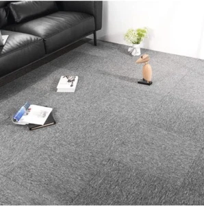 Teppichfliesen Selbstliegend 50x50cm Strapazierfähig mit Klebepatch 20stck - Bild 1 von 3