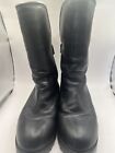 Ugg Women’s Size 8 Tasman Black Boots Genuine Leather Sheepskin Lined Mid Calf