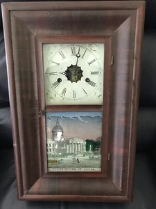 Antique Clock with St Louis Courthouse Scene - DE vb - Picture 1 of 6