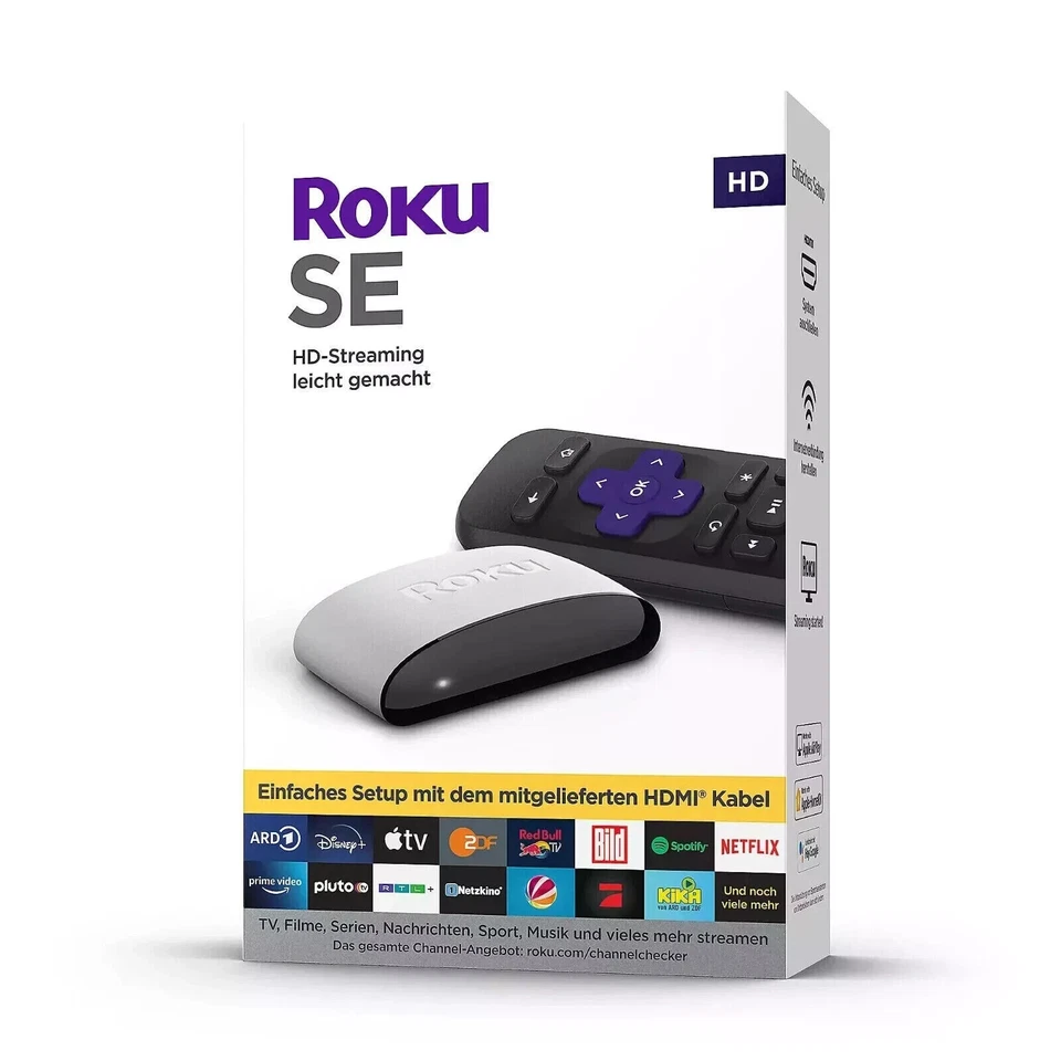 Roku SE HD Streaming Stick inkl. Fernbedienung - Weiss (3930SE)
