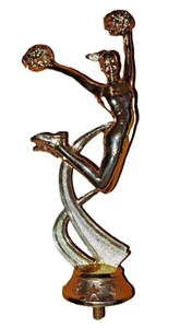 Cheerleader Trophy Topper Gold Luftspringen mit Bommeln - Bild 1 von 3