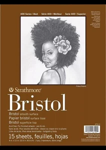 Strathmore400 Series Bristol Pad Smooth Tape Bound 15 Acid-free Heavy Sheets9x12 - Picture 1 of 1