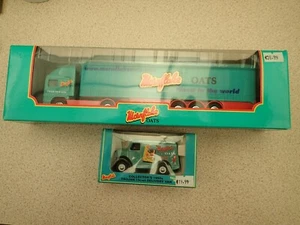 2 x Mornflake Oats Vehicles Corgi 59573 ERF Curtainside Trojan 15cwt Undisplayed - Picture 1 of 10