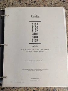 Cessna 310 (F,G,H,I,J,K) Parts Catalog - January 1965 - like new! - Picture 1 of 2