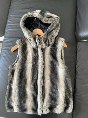 Veste Sans Manches / Gilet Fourrure De Lapin Marque Oakwood Réversible Taille S - Photo 1/4