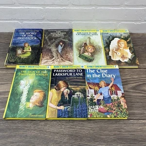 Lot Of 7 Nancy Drew Books Carolyn Keene Hardcover Hardback Mystery - Foto 1 di 7