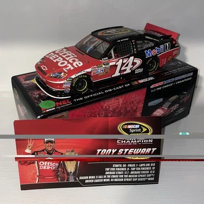 2011 Tony Stewart #14 Office Depot Champion NASCAR Action 1/24 Scale Diecast - Image 1 of 4