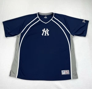 New York Yankees Herren 2XL Majestic MLB Trikot Navy Grau Weiß Baseball - Bild 1 von 13
