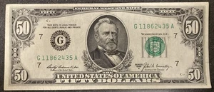 Series 1969 A 50 Dollar Bill Federal Reserve Note - Picture 1 of 6