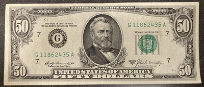 Series 1969 A 50 Dollar Bill Federal Reserve Note - Image 1 of 4