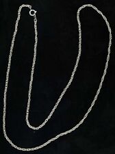Western Jewelry Decor 24" 2MM Silver Plated Fine Rope Chain