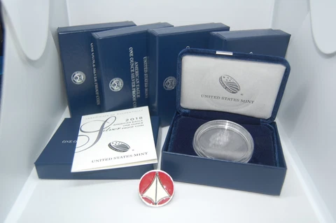 USMint 2018 AES $1 PR OGP_Presentation Box/COA/Capsule ONLY (NO COIN) Cover