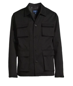Men’s Utility Jacket, Light Weight, 4 Pocket, Black Size L, New - Picture 1 of 2