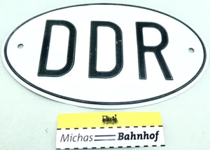Placa de chapa RDA coche 3/89 ovalada nacionalidad signo Alemania Oriental Trabant HC7 å - Imagen 1 de 2