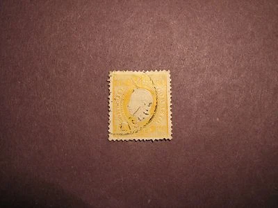 Sello Portugal Scott # 44 Rey Luiz Tono Amarillo 1870-84 C64 Foto 1 de 2