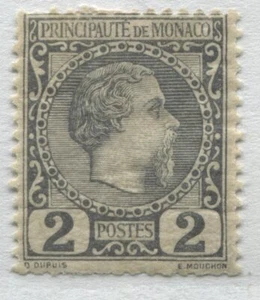 Monaco 1885 2 centimes mint o.g. hinged - Foto 1 di 1