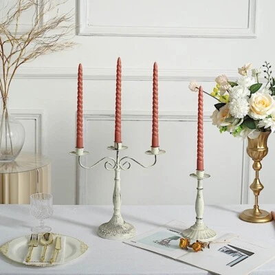 12 velas cónicas de cera premium en espiral de 11 pulgadas de largo sin perfume decoración para fiestas y el hogar Foto 1 de 2