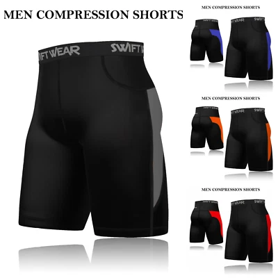 Mens Compression Shorts Base Layer Briefs Pant Thermal Running Gym Fitness Yoga - image 1 of 4