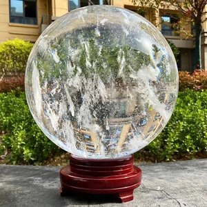 47.53LB white Smelting Stone Quartz Sphere Crystal Energy Ball Reiki Healing - Picture 1 of 12