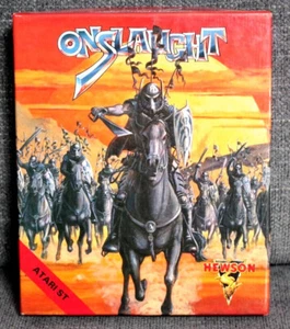 Rare ONSLAUGHT ATARI ST jeu complet avec Poster / complete game with poster -d66 - Foto 1 di 9