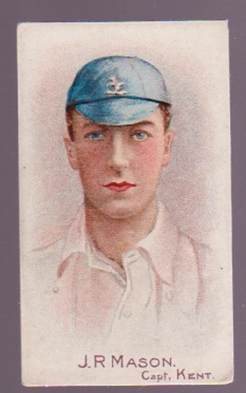 COHEN WEENEN CRICKETERS, FOOTBALLERS, JOCKEYS 1900 cig card -#J R MASON, KENT - Image 1 of 2