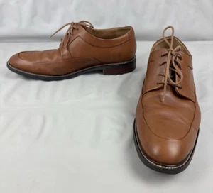 Cole Haan Grand OS Warren Apron Toe Leather Oxfords Mens 11W Brown Lace Up Shoe - Picture 1 of 13