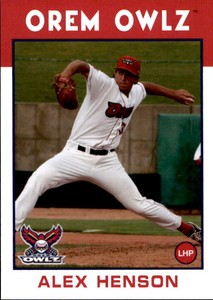 2016 Orem Owlz Grandstand #11 Alex Henson Evansville Indiana IN Baseball Card