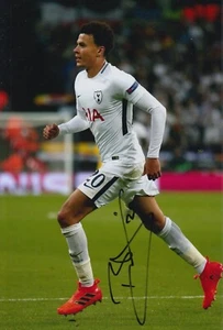 DELE ALLI HAND SIGNED 12X8 PHOTO TOTTENHAM AUTOGRAPH FOOTBALL SIGNED 2 - Picture 1 of 1