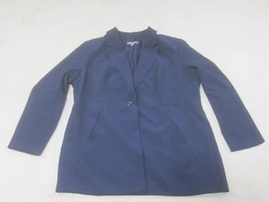 Jessica London Jacket Womens 16W Blue Blazer Casual Stretch Polyester Spandex - Picture 1 of 14