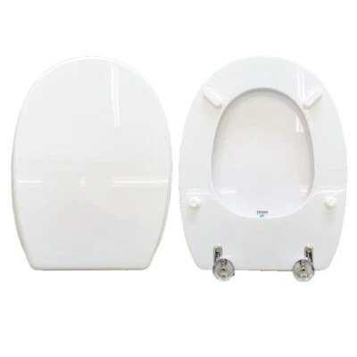 Copriwater Croma Gravena legno rivestito in resina poliestere bianco - Immagine 1 di 3