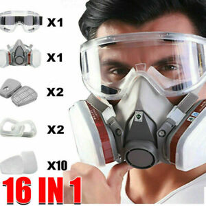16 In 1 Full Face Mask for 6200 Series Gas Spray Protective Respirator