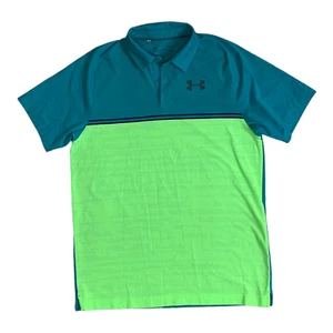 Under Armour Poloshirt Herren Medium Teal Grün Kurzarm Loose Heat Gear - Bild 1 von 6