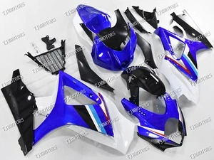 Fit for 2007-2008 GSXR1000 White Blue ABS Injection Mold Bodywork Fairing Kit - Picture 1 of 10