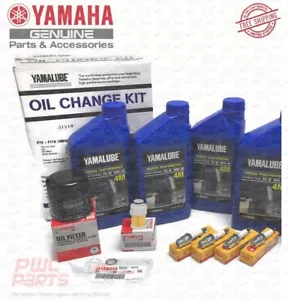 YAMAHA 2000-2005 F115 Oil Change Gasket Spark Plugs Maintenance Kit Fuel Filter - Picture 1 of 1