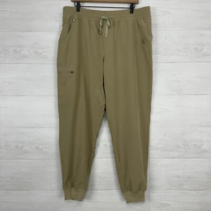 FIGS Zamora Fionlite Jogger Scrub Pants Women XL Light Oak Mesh Lined PO# 2157 - Picture 1 of 14