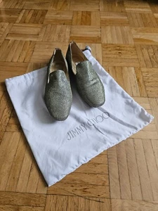 JIMMY CHOO * Slipper * Gr. 37,5 * Leder * außen Mesh goldfarben * wie neu - Bild 1 von 8