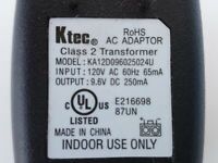 12V AC AC Adapter For 12 Volts Ktec Model KA12A120070035U 12VAC 