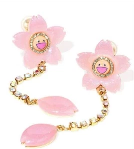 Takashi Murakami Kaikai Kiki Liquem Cherry Blossoms Earrings clip-on - Picture 1 of 5