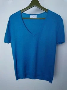 Billie & Gruff Cashmere & silk Blend teal Blue Jumper/top size 12 - Picture 1 of 7