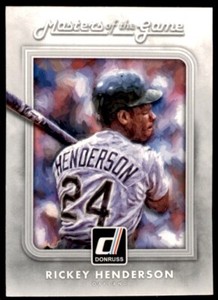 2016 DONRUSS MASTERS OF THE GAME RICKEY HENDERSON OAKLAND ATHLETICS #MG-1
