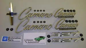 1968 Camaro 327 Emblem Kit + Fasteners Standard NON-RS Bowtie 29pc *GM LICENSED* - Picture 1 of 5