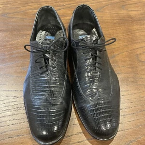 Giorgio Brutini Black Leather Shoes Sz 10 Mens 1610 - Picture 1 of 14