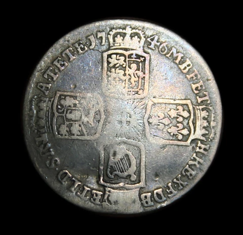 * 1746 British Geourgius II Silver 6 Pence Rare and Hard to Find!!! Cover