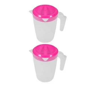 2 Pcs Cold Water Bottle Pitcher Beverage with Lid Cooler Dispenser - Picture 1 of 12