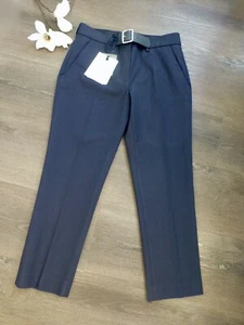 MONCLER ✿ 100% Original Hose Businesshose Leder Gütel blau 44 36 38 NP 240€ NEU - Bild 1 von 7