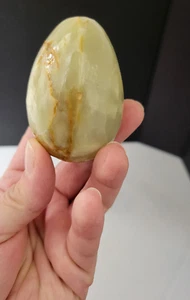 Natural Marble Egg Beige Brown Green Tones Agate Marble Decorative Egg - Picture 1 of 8