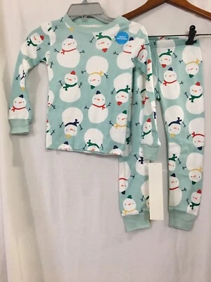 NWT Carter's Blue Snowman Pajamas Set kids Cotton Christmas 5,6,7,8,10,12,14 - Image 1 of 3