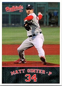 2007 Multi-Ad Memphis Redbirds Minor League Baseball #22 Matt Ginter - Picture 1 of 2