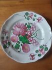 Luneville St Clement Est 18th 19th century Floral Decor Earthenware Round Plate Including Pink